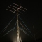 Our lattice mast with the 4 elt. yagi by night - PBØAEZ ©